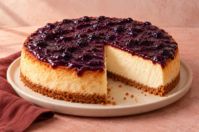 tarta de queso Mermelada de arándanos